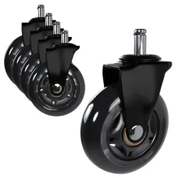 CLP 5er Pack Hartbodenrollen schwarz