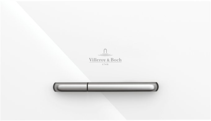 Villeroy und Boch Villeroy & Boch ViConnect WC-Betätigungsplatte 922160RE Glossy White, Sicherheitsglas