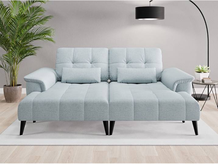 Loveseat Tokio - Blau (Pastellblau) - Feiner Strukturstoff