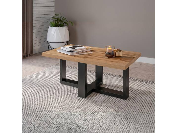 Table basse DENALI - Chêne Wotan / noir