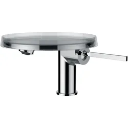LAUFEN Kartell Einhebel-Waschtischmischer disc, Festauslauf, mit Ablaufventil, Ausladung 110 mm, chrom, H3113310041111