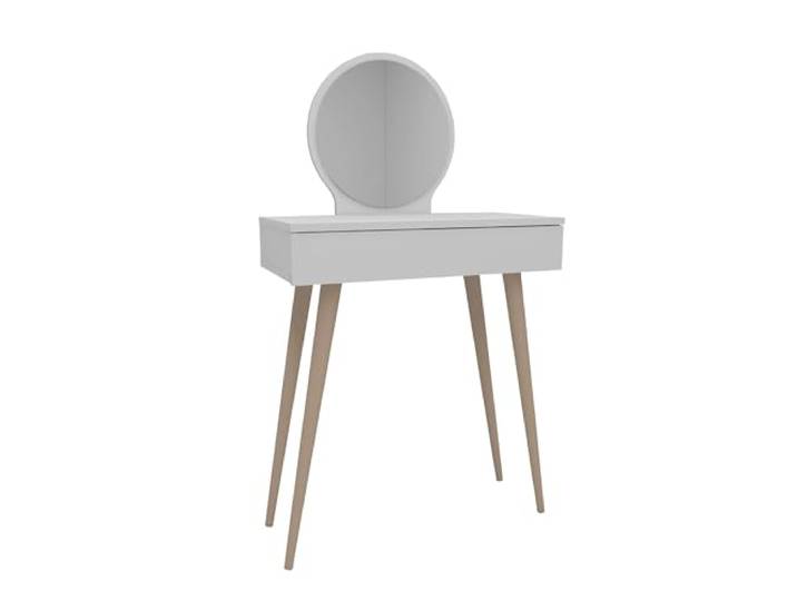 Solace Weißer Schminktisch, 2 x 72 x 35, 129,2x72x35