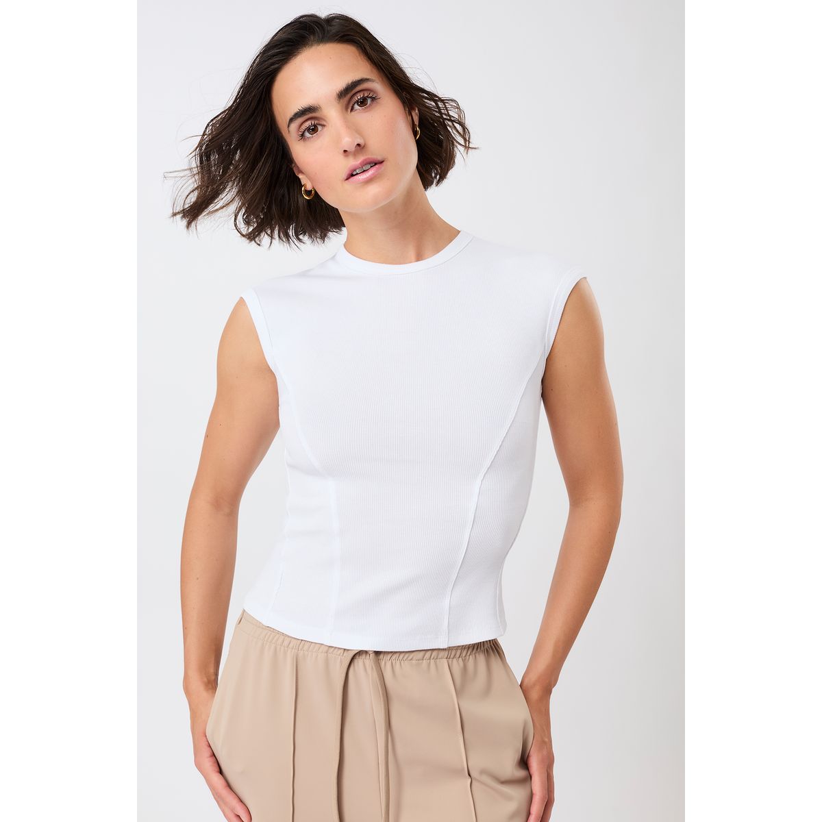 Mandala Ribbed Sport Top white S TS02JE09-Ribbed-Sport-Top-white-S