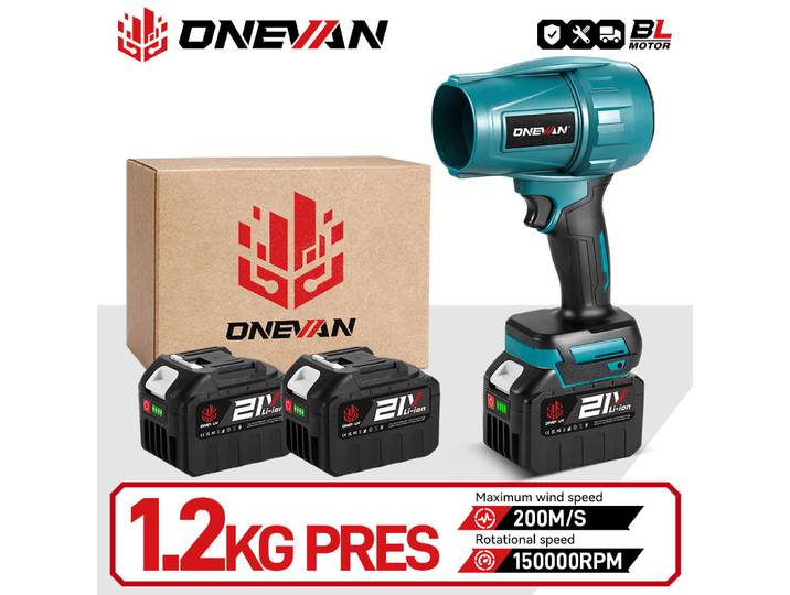 OENVAN 2000W souffleur d'air électrique sans brosse 200 M/S sans fil Turbo souffleur poussière neige balayeuse outil électrique pour Makita 18V batterie broche