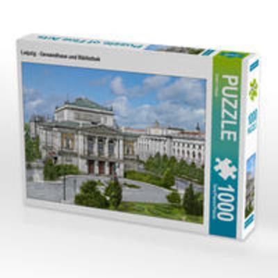CALVENDO Puzzle Leipzig - Gewandhaus und Bibliothek 1000 Teile Lege-Größe 64 x 48 cm Foto-Puzzle Bild von André Tetsch