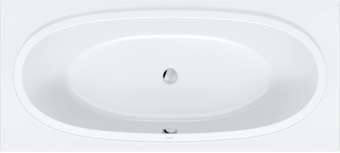 Duravit Balcoon Badewanne 700679000000000 180x80cm, Einbauversion, 1 Rückenschräge, weiß