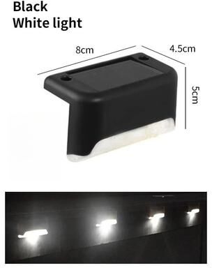 Uplift Picks Solar Deck Step Lights Brighten Stairs Fences Patios And Pathways Safely black white Light 3 Pcs