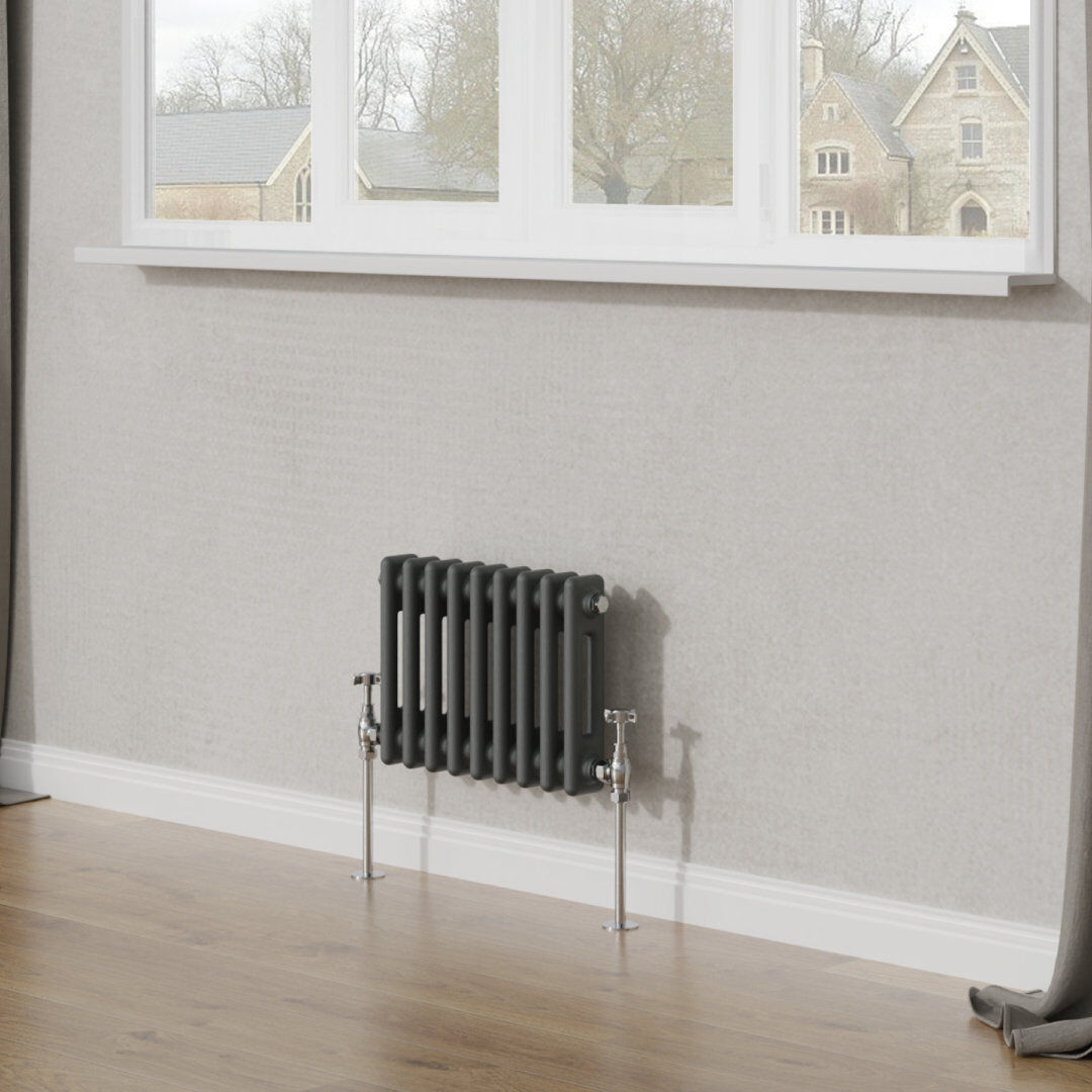 Belfry Heating Tryphosa Traditional 2 Column Horizontal Designer Radiator Anthracite 30cm H x 42.5cm W