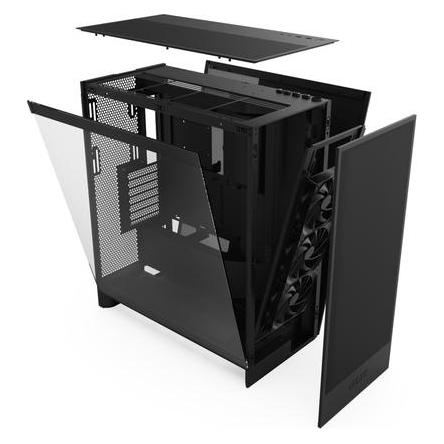 NZXT H7 Flow (2024) Mid-Tower Case Black (ATX, E-ATX, mATX, Mini-ITX) (CM-H72FB-01)