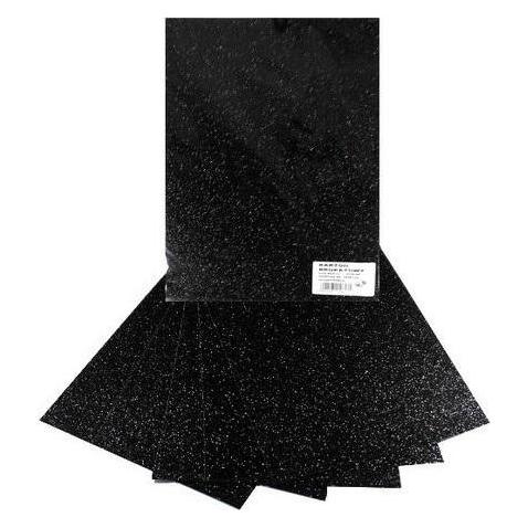 MFP Paper Schwarzer Glitzerkarton, 250 g, 25 x 35 cm, 5 Blatt (49019303)