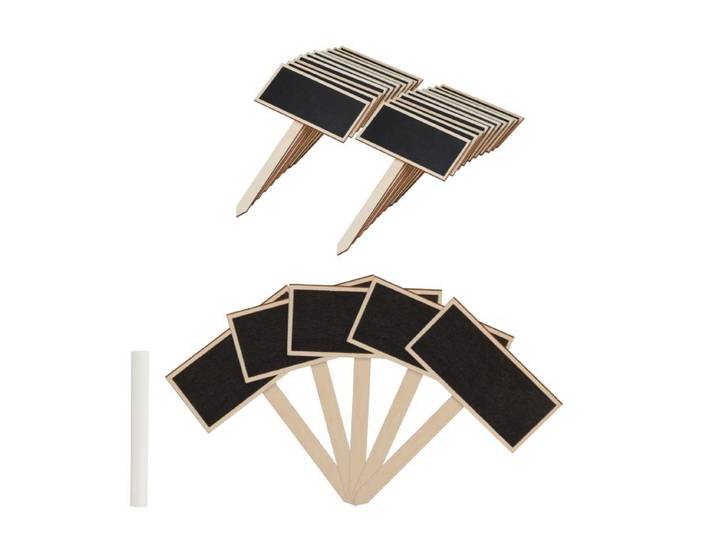Relaxdays 48 x Pflanzenstecker Tafel