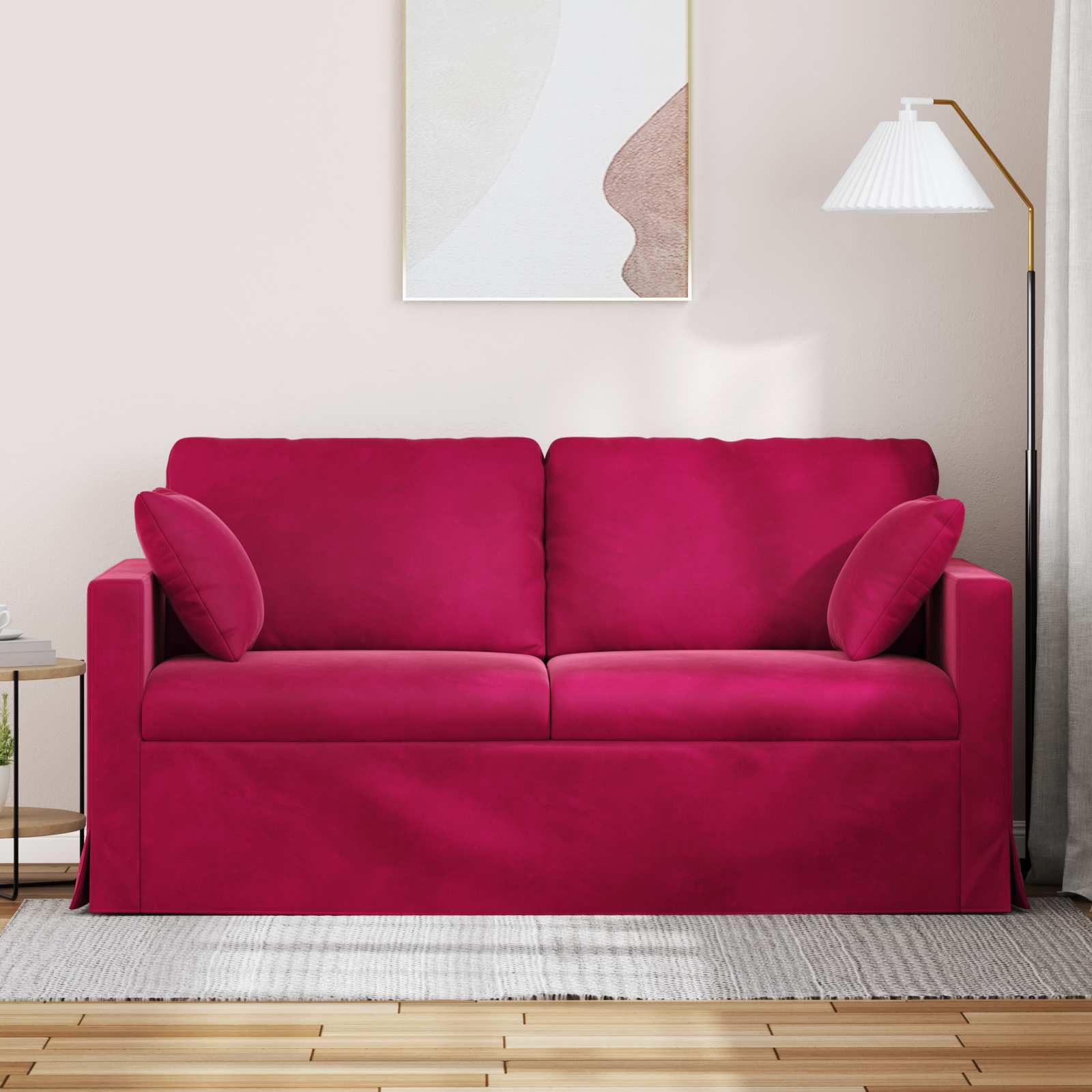 vidaXL Canapé Bordeaux 158 x 78 x 80 cm Velours