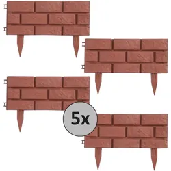 HTI-Living, Rasenkante, Beeteinfassung Steinmauer Terracotta (900 cm)