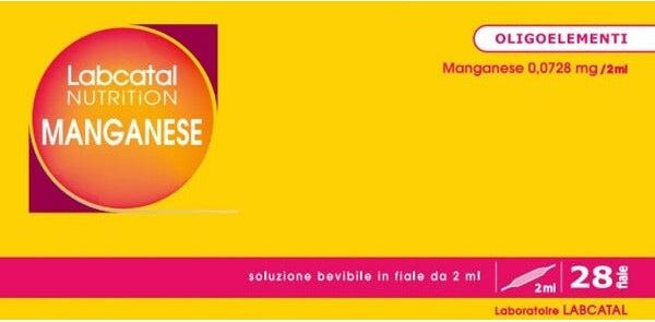 Labcatal Nutrition Manganese 28 Fiale Bevibili 2 ml - Rimedio Naturale per Articolazioni e Energia