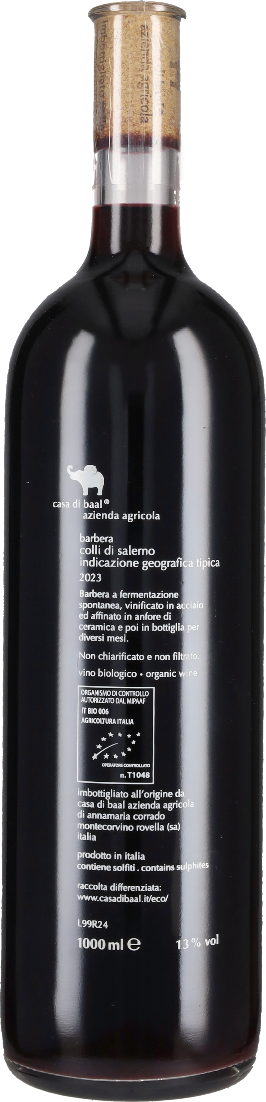 Barbera 'Torno Subito' Casa di Baal 2023 - 100cl