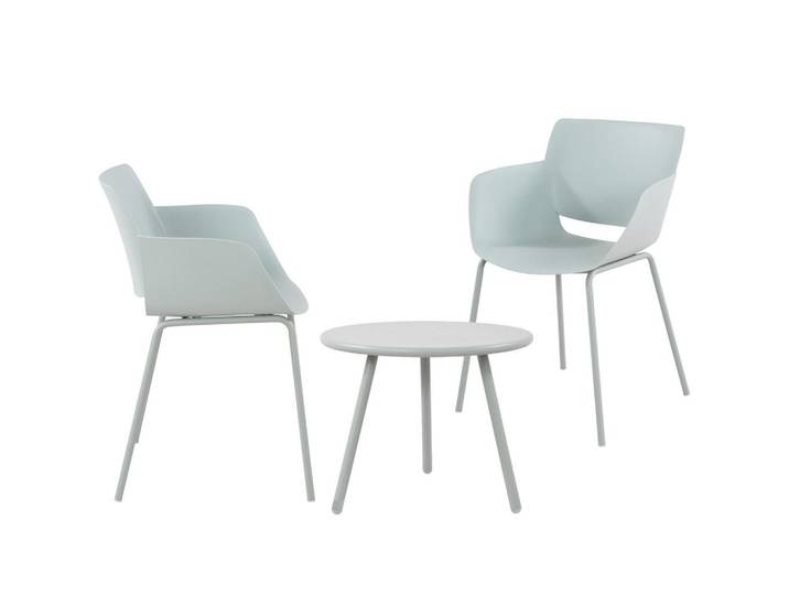 CLP Gartensitzgruppe Kunststoff türkis, Türkis, Gartenmöbel, Gartengarnituren, Gartenmöbel-Sets