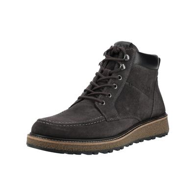 Schnürstiefelette GABOR "Gabor Stiefelette Veloursleder", Herren, Gr. 46, schwarz, Veloursleder, Schuhe Schnürstiefelette