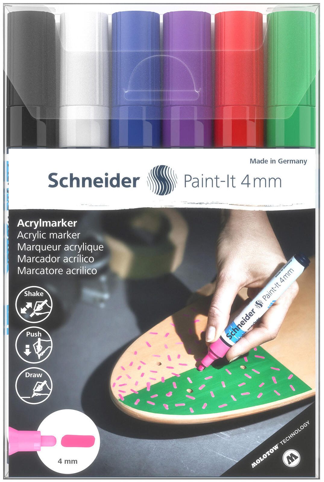 Schneider Paint-It V1 Acrylstifte 4.0 mm Mehrfarbig 120295