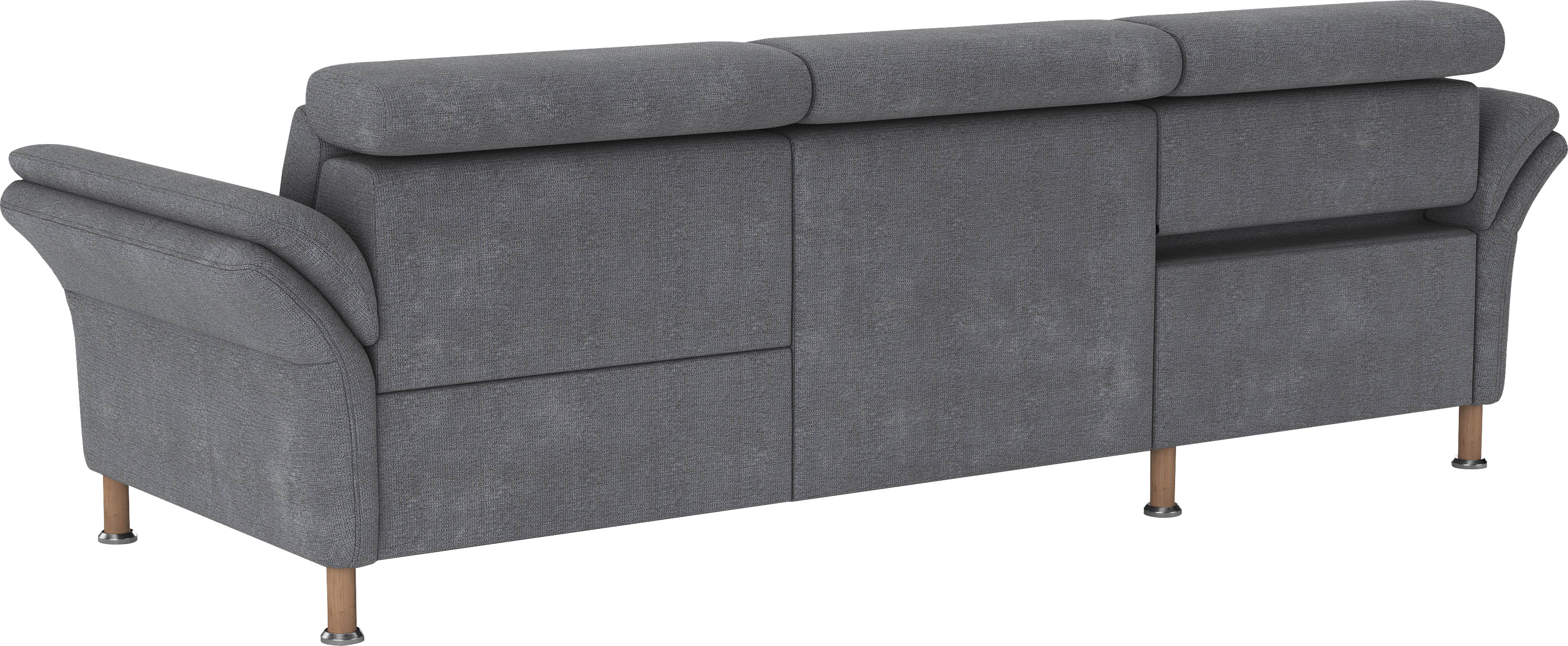 Ecksofa OTTO HOME "Calypso L-Form", grau (anthrazit), B:260cm H:85cm T:172cm, 100% Polyester, Sofas, Ecksofa, mit motorischen Funktionen im Sofa und Recamiere