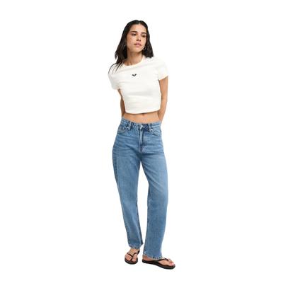 Jeansjeggings ROXY "Tropic Dream", Damen, Gr. 34, Normalgrößen, blau (surf wash vintage), Obermaterial: 100% Baumwolle., Jeans