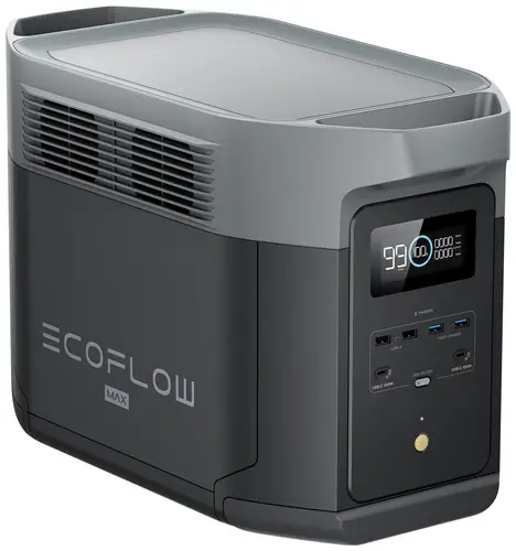 ECOFLOW Delta 2 Max Powerstation LiFePO 4 Schwarz mit Laderegler