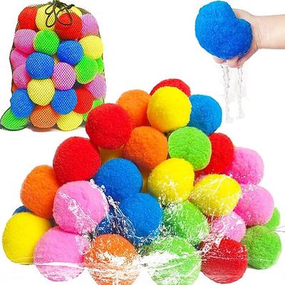 60 Stück wiederverwendbare Wasserbälle, wiederverwendbare Wasserballons für Outdoor-Spielzeug und Spiele, Wasserspielzeug für Kinder und Erwachsene, Jungen und Mädchen – Sommerspielzeugball für Spaß