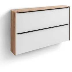 Arredokit Hängeschuhschrank Meda Glas Weiß