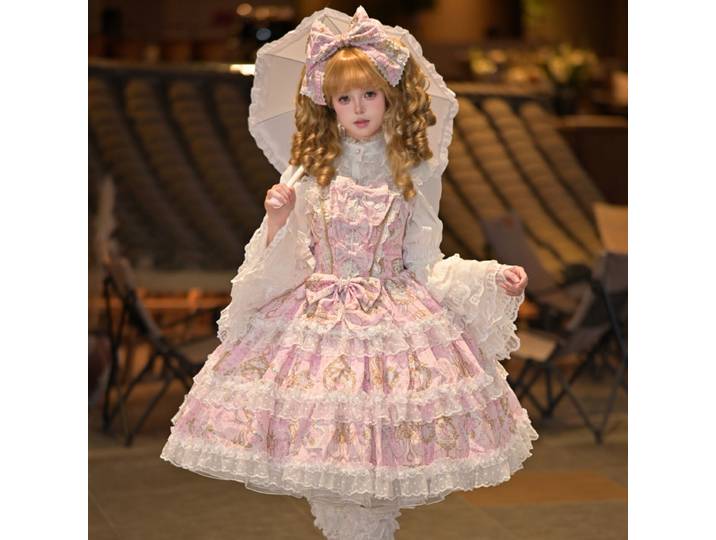 Chandelier Hua Zhang Han pour fille, Design Original, robe Lolita, mur de fleurs, robe à bretelles Jsk