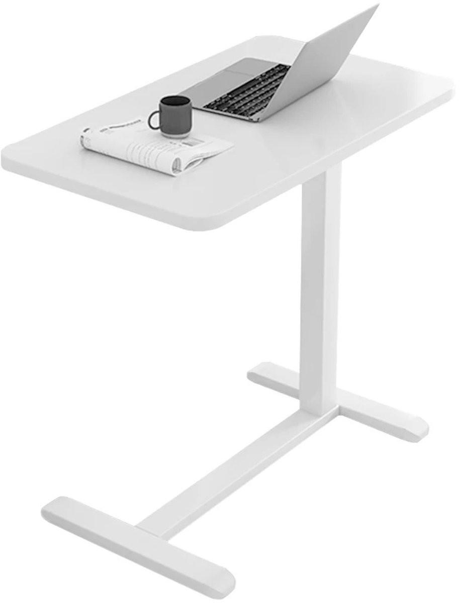 ShaSha Bedtafeltje - Verstelbare laptoptafel met zwenkwielen - Wit