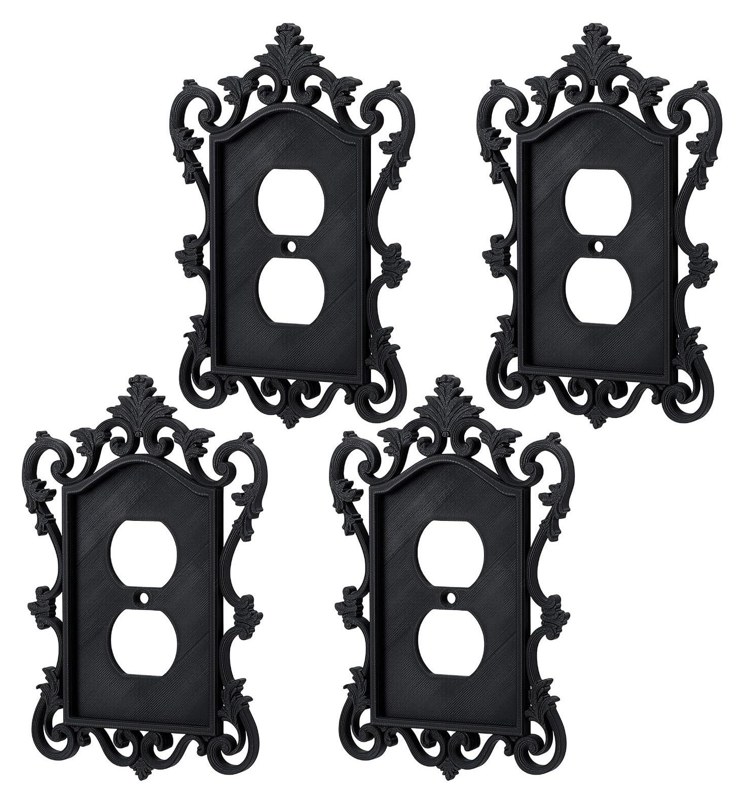 Solidchoice - Gothic Doodskist Stopcontactafdekking Set van 4