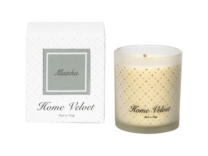 Duftkerze Home Velvet weiss H 8 cm - Material: Glas - Duftkerze