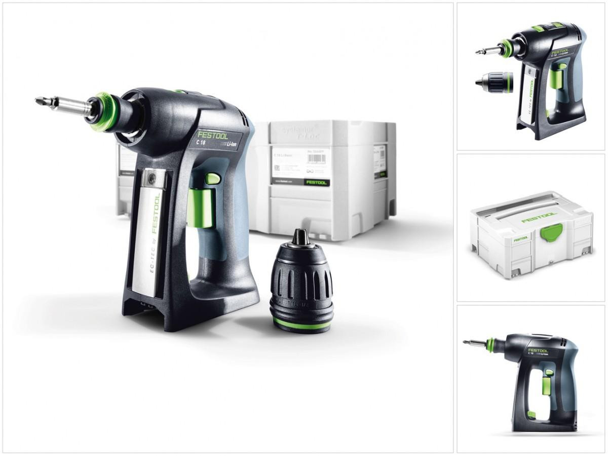 Festool C 18 Li-Basic accuschroefboormachine 18V 45Nm solo in systainer