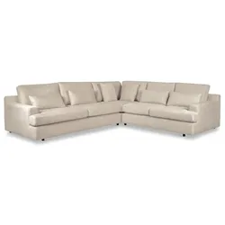 Ecksofa Roma Stoff Beige