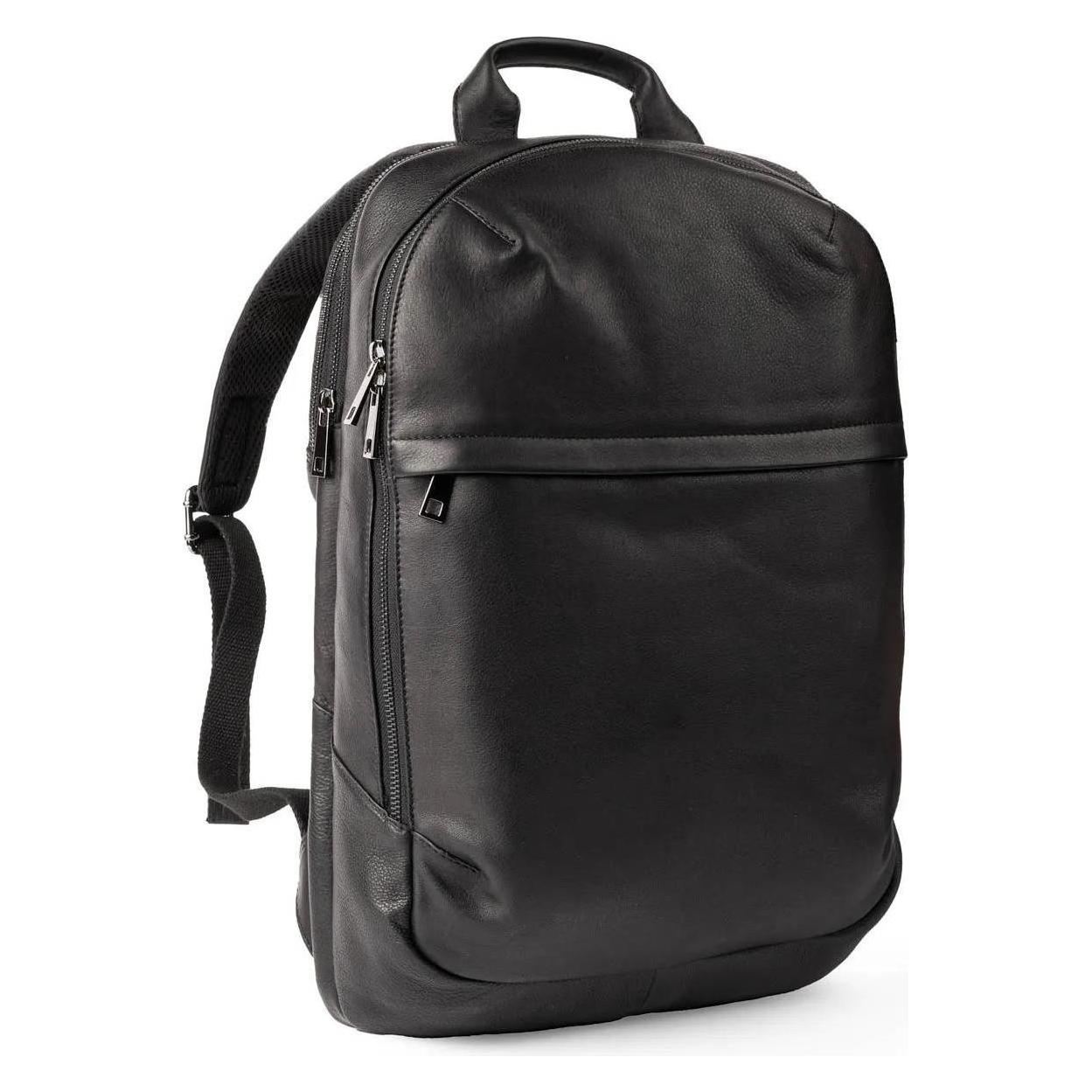 Accezz Leather Laptop rugzak 16 inch - Zwart (16", Universal) (SH00075215)