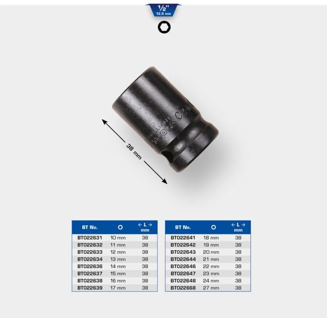 Brilliant Tools Douille hexagonale 1/2