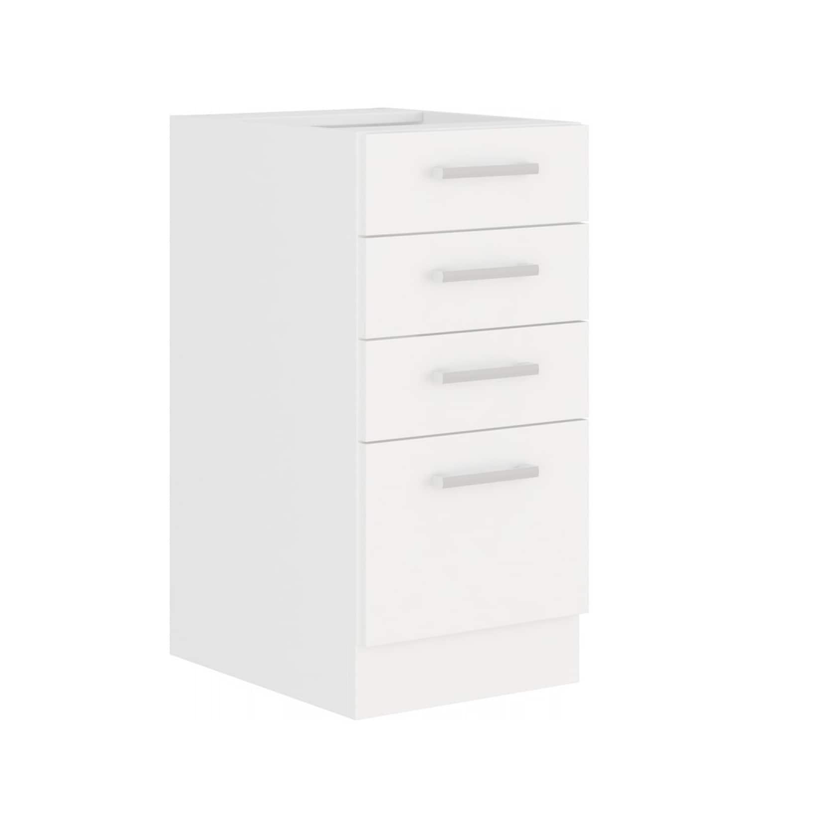 EKO White Unterschrank 40 Weiss matt Küchenzeile Küchenblock Küche Einbauküche