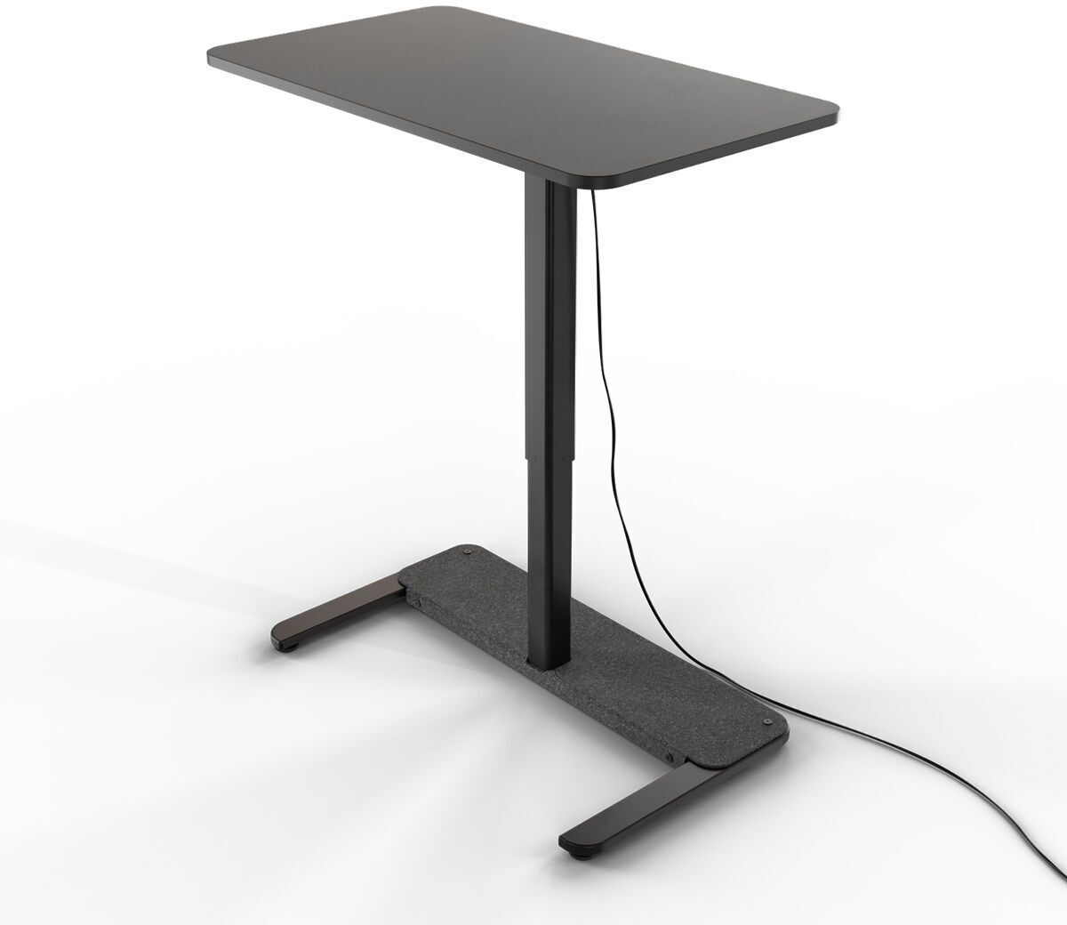 Yaasa Desk One 91 x 51 cm - Elektrycznie regulowane biurko do pracy na stojąco   ciemnoszary/czarny - Refurbished
