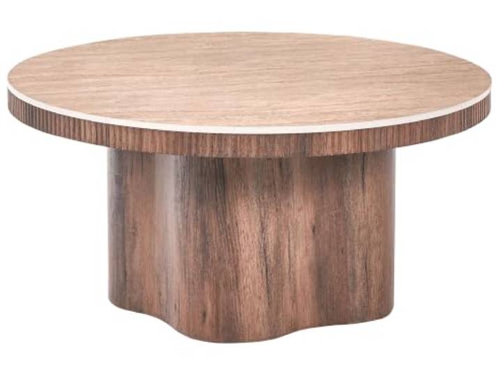 Couchtisch Keramik Tischplatte MDF braun Travertinoptik modern Maltby
