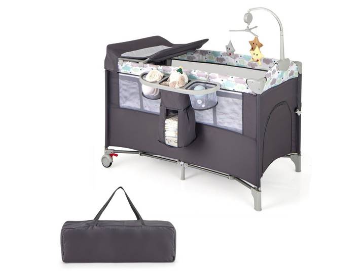 BEISTELLBETT Grau