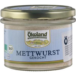 Ökoland Wurstkonserve Mettwurst gekocht, BIO, Schweinefleisch, 160 g