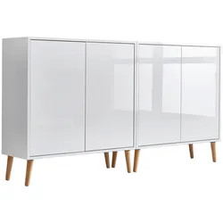 Sideboard Mailand Set 2 Weiß