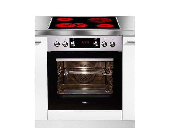 AMICA Elektro-Herd-Set EHCX 933 110 E , Energieeffizienz: A (A+++-D), silber (edelstahlfarben), Herdsets, Komfortables Kochen und Backen mit praktischer Unterstützung