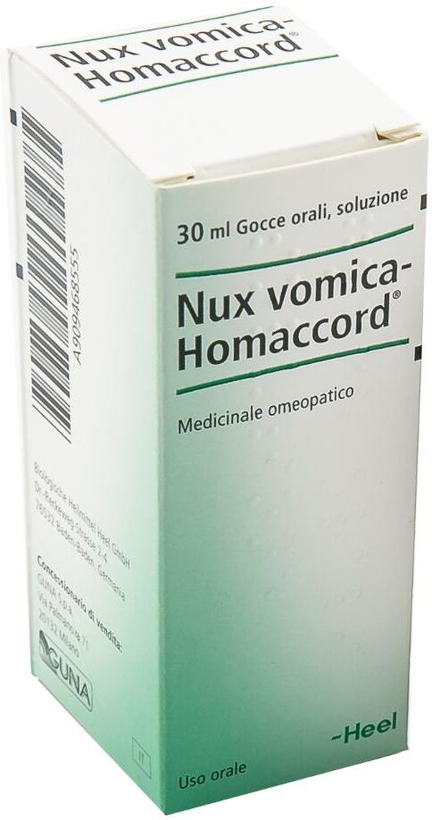 GUNA SpA Nux Vomica-Homaccord Gocce 30ml - Medicinale Omeopatico per il Benessere Digestivo
