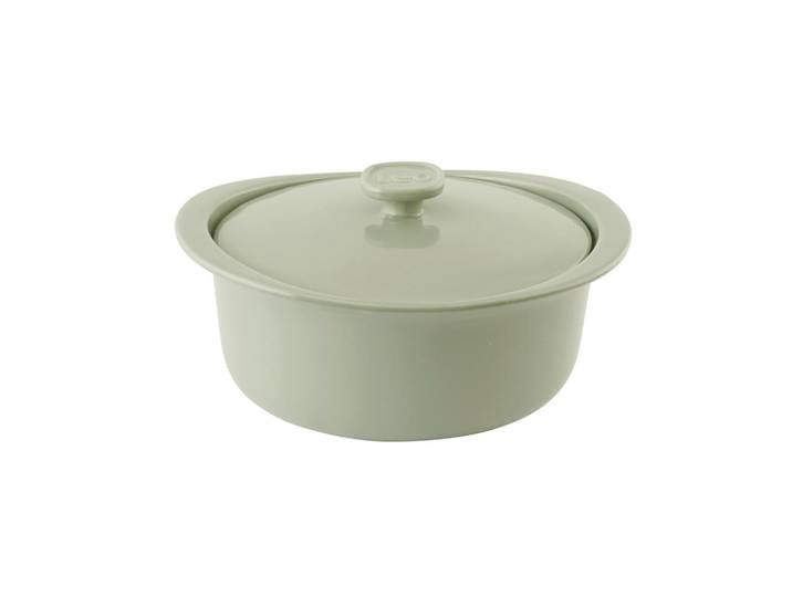 BergHOFF Auflaufform, Salbeigrün, Keramik, 4.5 l, rund, 12.6 cm, backofengeeignet, mikrowellengeeignet, Kochgeschirr, Auflaufformen