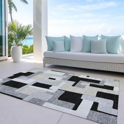 Addison Rugs Machine Washable Indoor/ Outdoor Contempoary Blocks Chantille Rug