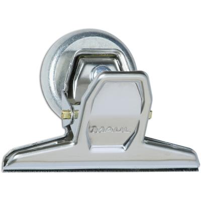 Briefklemmer Maulpro 75mm mit Kraftmagnet nickel VE=5x3 Stück