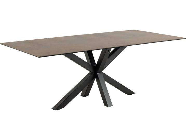 freiraum Esstisch Heaven, in rostbrown, schwarz - 200x75,5x100 (BxHxT)