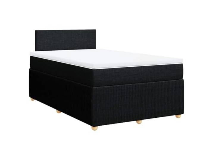 vidaXL Boxspringbett mit Matratze Schwarz 120x190 cm Stoff