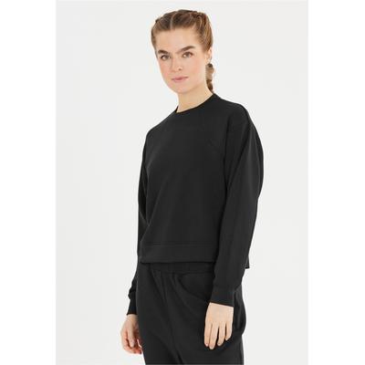 Sweatshirt ENDURANCE "Jade", Damen, Gr. 44, schwarz, 100% Polyester, unifarben, normal, Rundhals, Sweatshirts Sweatshirt, aus angenehm weichen Material
