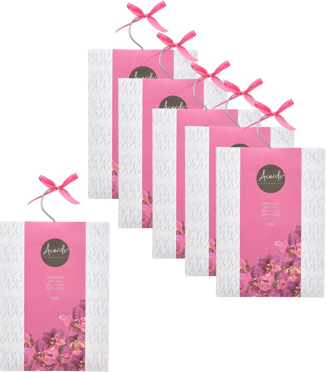 Acorde Geurzakjes Orchidee met ophanghaak - 12 stuks - 55 g